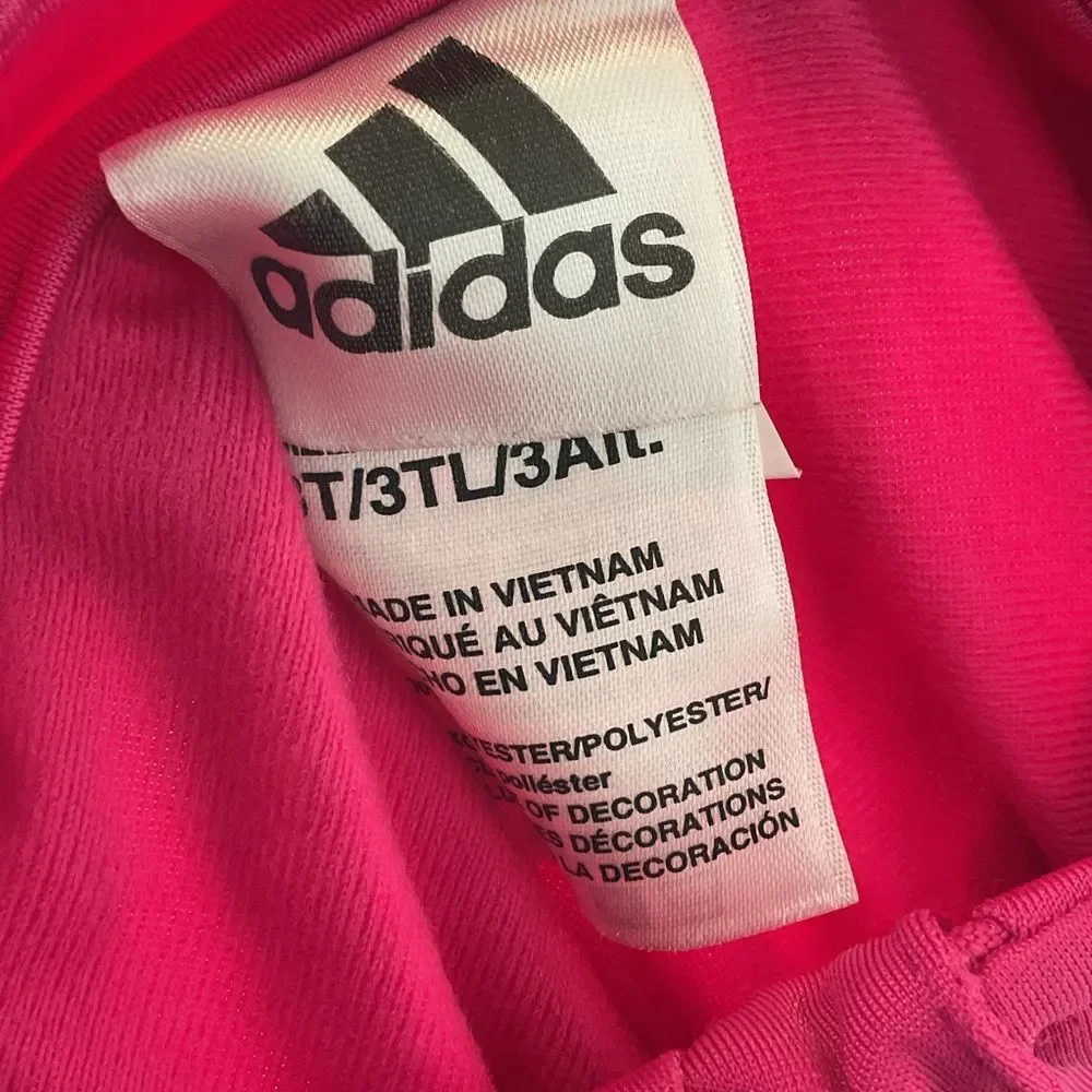 Adidas Kids Hot Pink & Black Track Jacket Size 3T
